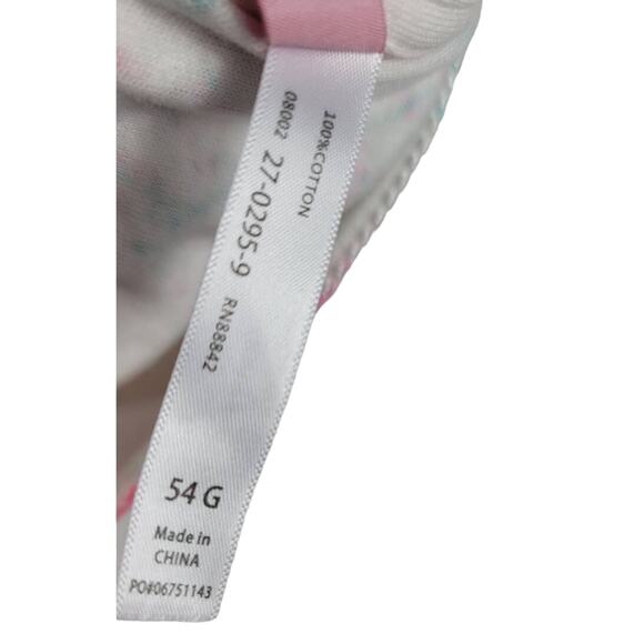 Comfort Choice Pink Floral No Underwire Lounge Bra 54G - Picture 5 of 5